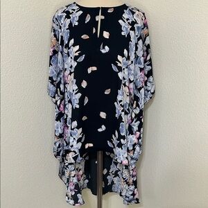 Peter Nygard Black and Orange Tunic Cruise Size L Large like 12 or 14